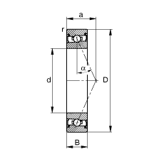 ���S�S�� HSS71908-E-T-P4S, �{(di��o)��(ji��)���Ɍ����b�����|�� �� = 25�㣬�ɂ�(c��)���ܷ����ǽ��|�����ƹ���