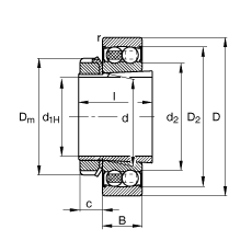 ���{(di��o)�����S�� 2205-K-2RS-TVH-C3 + H305, ����(j��) DIN 630 �� DIN 5415 ��(bi��o)��(zh��n)����Ҫ�ߴ�, ���F�׺;o���ף��ɂ�(c��)���ܷ�