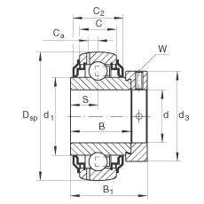 ���������S�� GE25-KRR-B-2C, ������Ȧ��ƫ���iȦ��λ�� �ɂ�(c��) R ���ܷ�