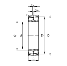 �{(di��o)�ĝL���S�� 23024-E1A-K-M, ����(j��) DIN 635-2 ��(bi��o)��(zh��n)����Ҫ�ߴ�, �F�ף��F�� 1:12